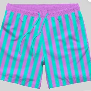 Men's Striped Swim Shorts -
Lilac Purple mad engine new